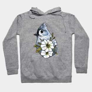 Bluejay and petunias Hoodie